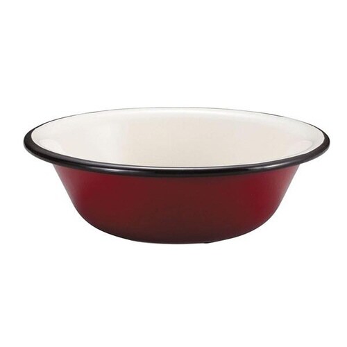 アウトドア食器 ボウル 16cm ホーロー レッド
