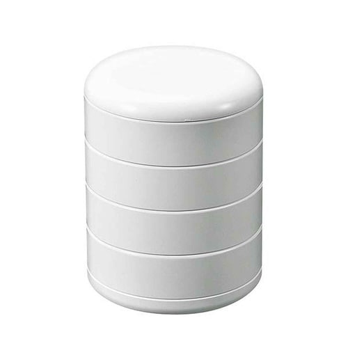 収納トレイ 4段式 回転収納ボックス ホワイト