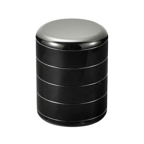 収納トレイ 4段式 回転収納ボックス ブラック