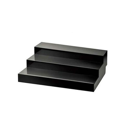 ディスプレイラック スライド式ひな段 ブラック