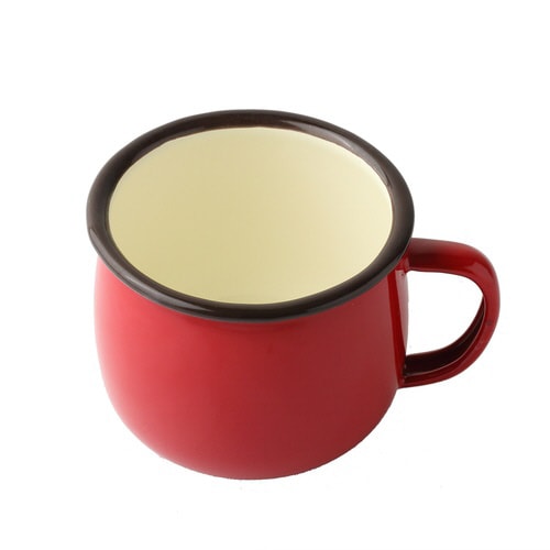 アウトドア食器 ホーロー マグカップ レッド