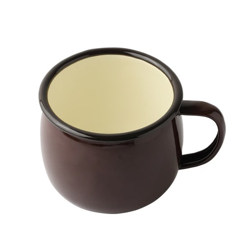 アウトドア食器 ホーロー マグカップ ブラウン