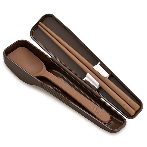 サーモス コンビセット 箸 ブラウン