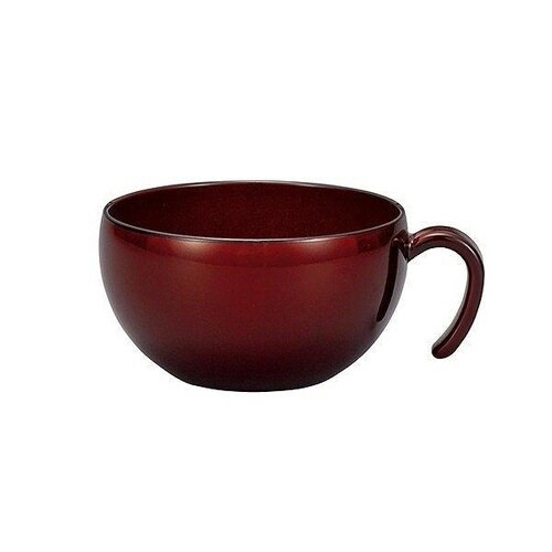 汁椀 赤溜 持ち手付き クリーンコート加工