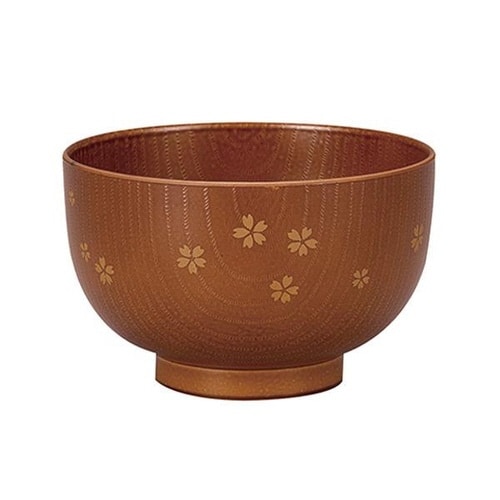 汁椀 木目 桜 400ml 大きめ 食器 ブラウン