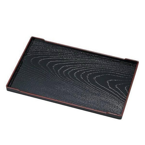 長角盆 トレー 黒渕朱 漆器 プレート 皿 食器