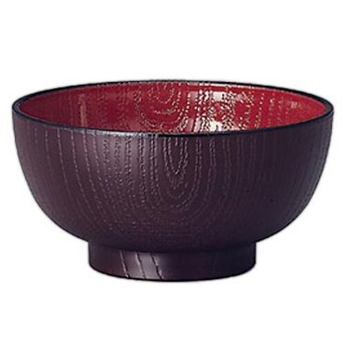 汁椀 プラスチック 320ml 木目内朱 食器