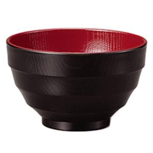 汁椀 プラスチック 370ml スタッキング 黒内