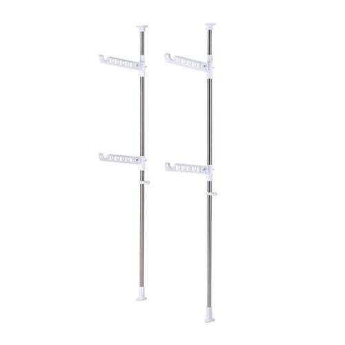 室内物干し 竿受け PORISH 突っ張り式 2段