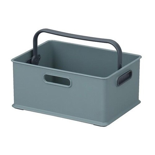 収納ボックス 持ち手付き 収納ケース グレー×2