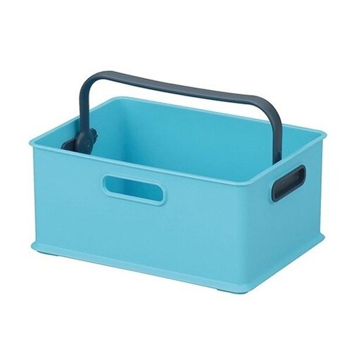 収納ボックス 持ち手付き 収納ケース ブルー