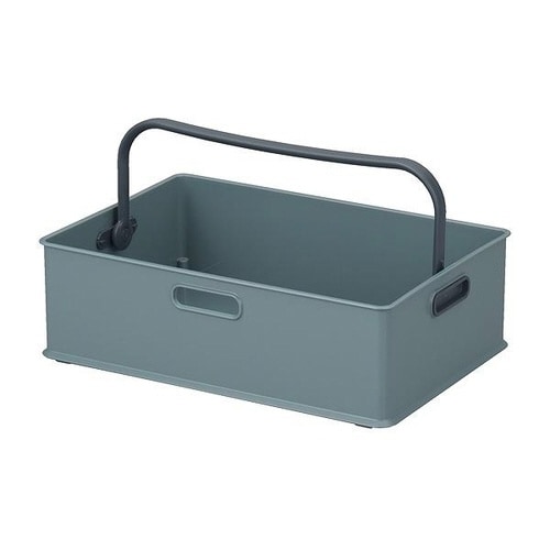収納ボックス 持ち手付き 収納ケース グレー×2