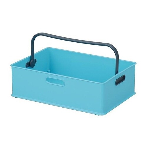 収納ボックス 持ち手付き 収納ケース ブルー