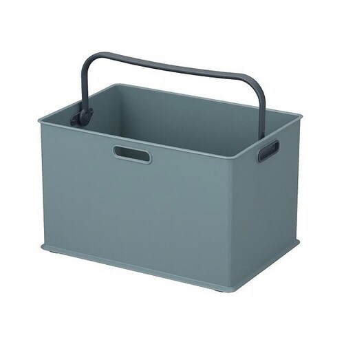 収納ボックス 持ち手付き 収納ケース グレー×2