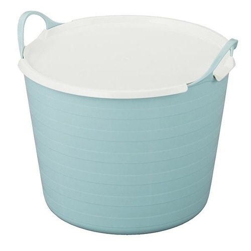 バスケット 収納 ふた付き Sサイズ ブルー×2