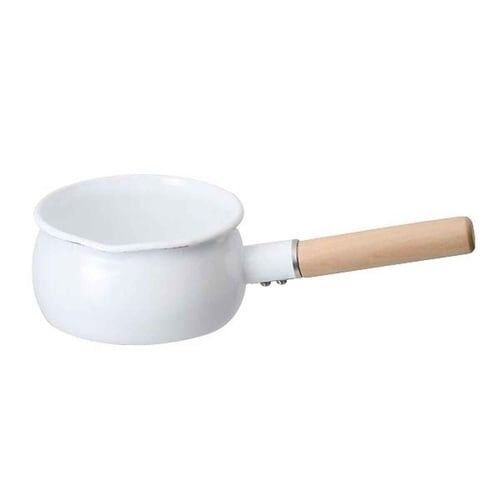 ミルクパン 15cm IH対応 ホーロー ホワイト