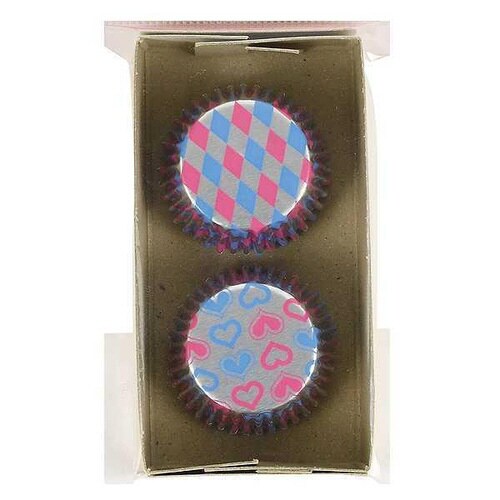 アルミカップ チョコモールド 丸型 ブルー