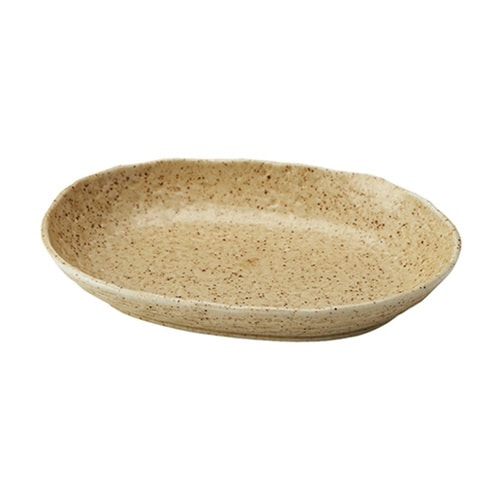 カレー皿 23cm 楕円 黄伊羅保 皿 食器 陶器