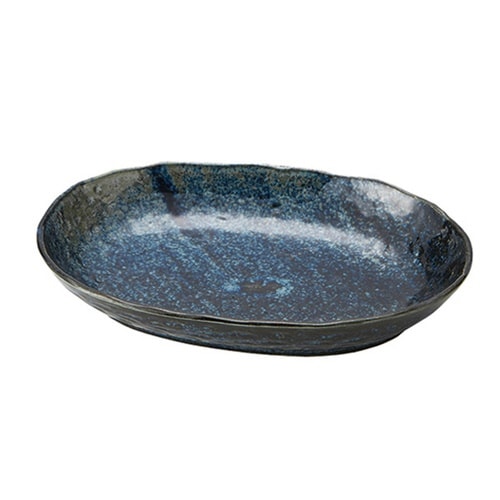 カレー皿 23cm 楕円 藍 皿 食器 陶器