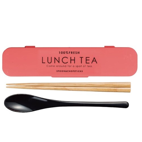 コンビセット 箸 スプーン LUNCH ピンク