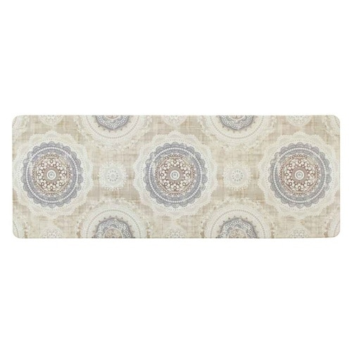 キッチンマット 拭ける 120cm レース