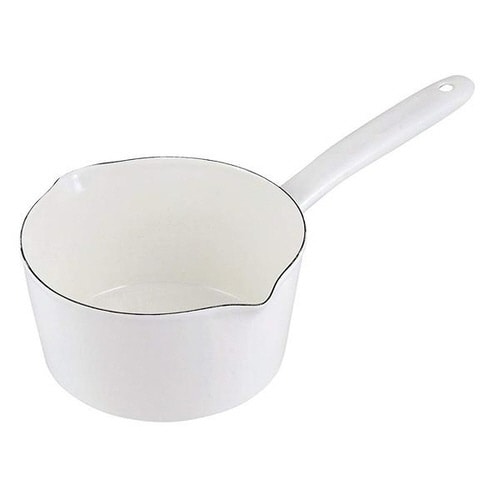 ミルクパン 15cm IH対応 ホーロー ホワイト