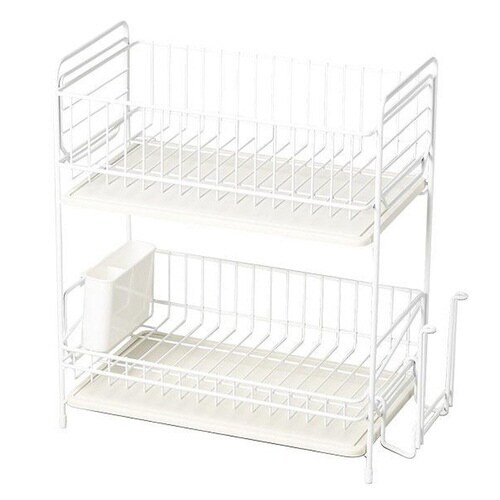 水切りかご 2段 スリム 珪藻土プレート