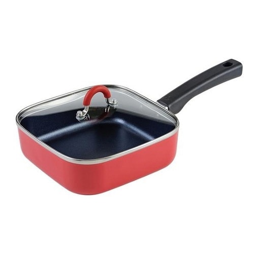 スクエアパン 1.6L IH対応 レッド