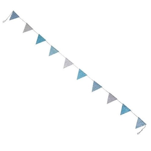 ガーランド フラッグ ミニ 旗 三角 ブルー