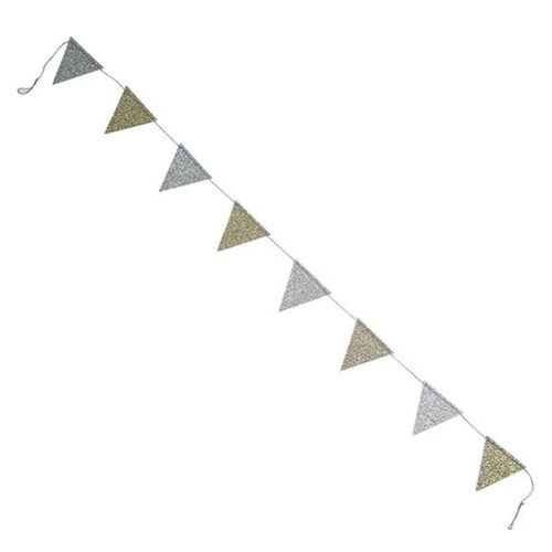 ガーランド フラッグ 旗 ゴールド&シルバー