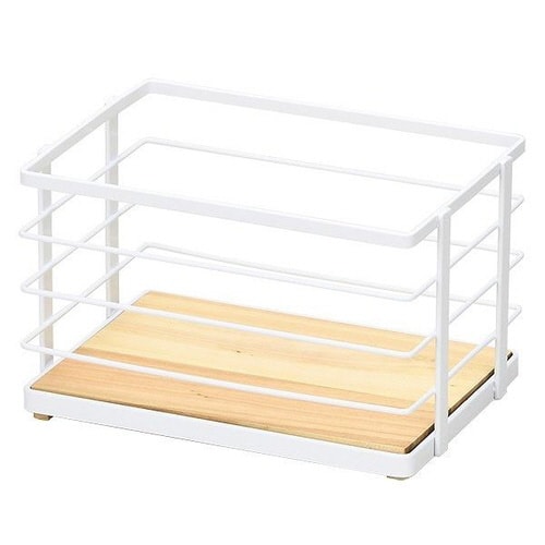 キッチンバスケット ワイヤー製 積み重ねラック×2