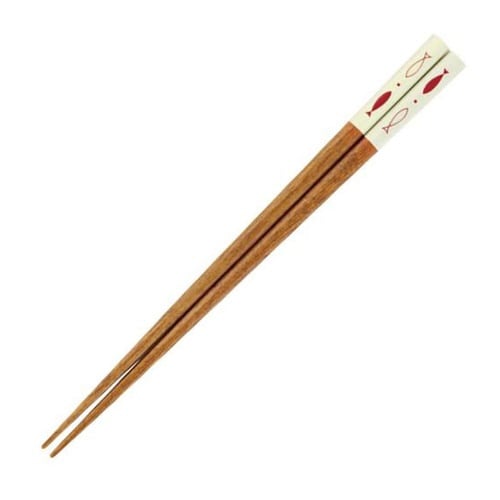 箸 21cm 23cm 魚影 角 木製 白