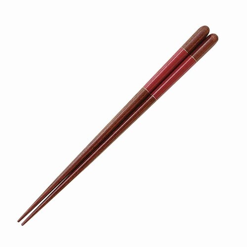 箸 なじみ箸 おむすび 天然木 木製 日本製 赤