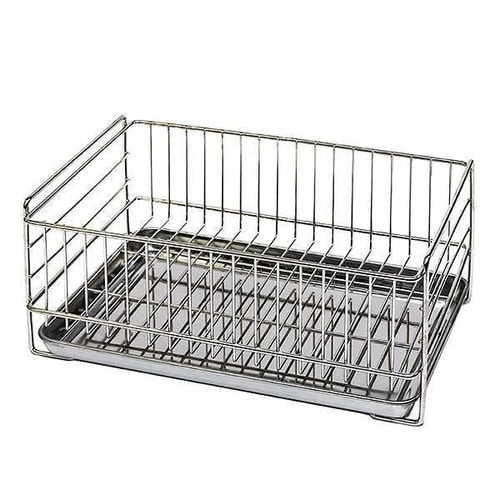 水切りラック ミニ どこでも置けるトレー付き×2