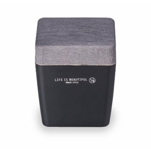 お弁当箱 2段 LIFE IS グレー×ブラック