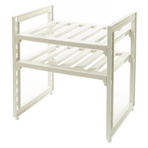 洗面所収納2段アレンジフリー洗面台下シェルフ×2