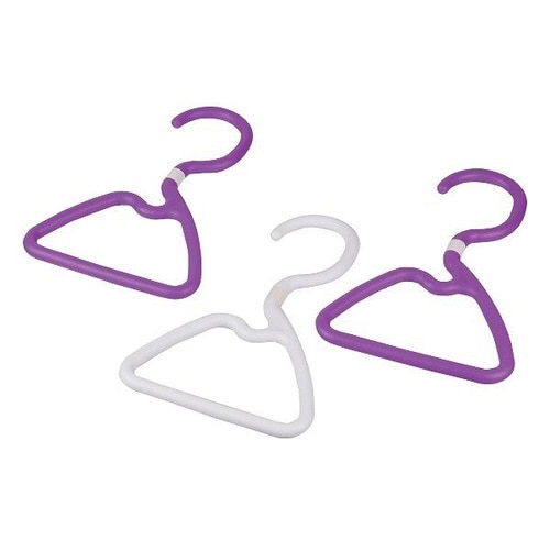 小物ハンガー 3本組 ヴァイオレット&ホワイト