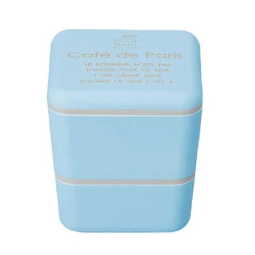 お弁当箱 2段 保冷剤付き Cafe de ブルー
