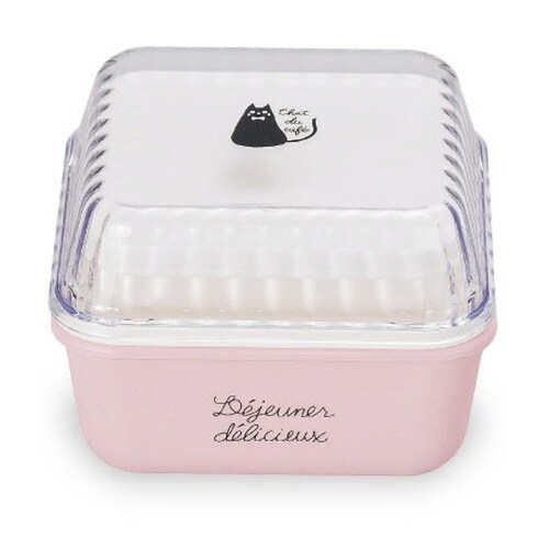 お弁当箱 2段 chat du クリアピンク×2