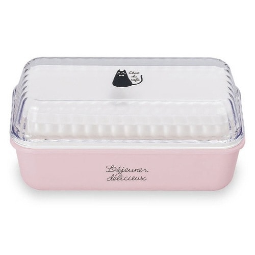お弁当箱 2段 chat du クリアピンク×2