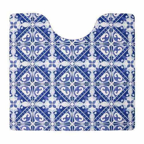 PVCトイレマット 55×60cm ネイビー×2