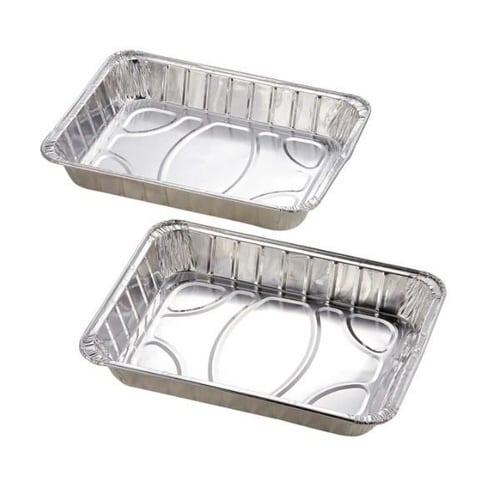 バーベキューアルミプレート2枚組深型プレート×2