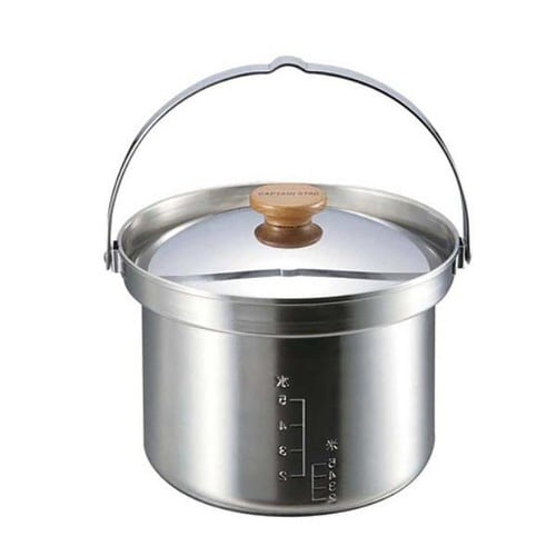 アウトドア ライスクッカー 5合炊き 段付 3層鋼