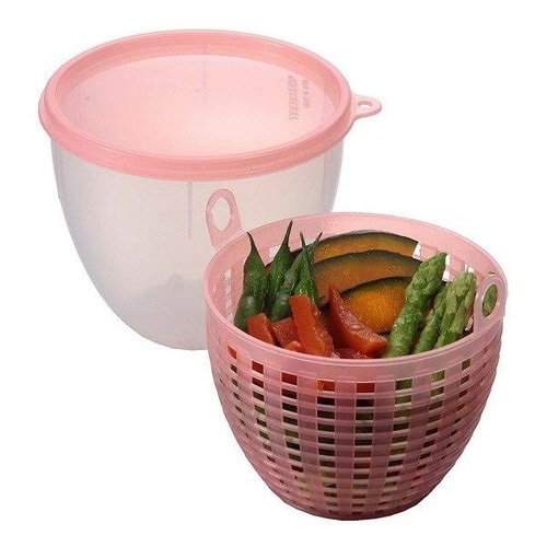 蒸し器 スモール 電子レンジ 調理用品 ピンク