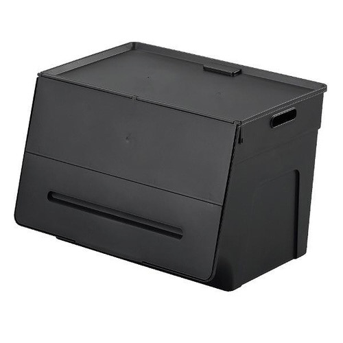 収納ケース フタ付き 前開き ビッグエル ブラック