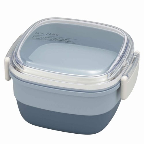 お弁当箱抗菌2段2点ロックMINネイビー×2