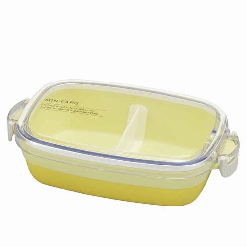 お弁当箱抗菌1段2点ロックMINイエロー×2