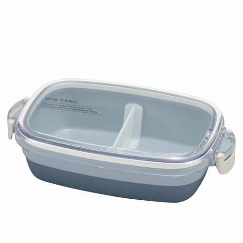 お弁当箱 抗菌 1段 2点ロック MIN ネイビー