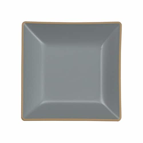 プレート 10cm エッジライン 角皿 グレー