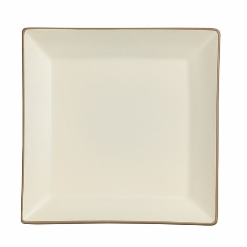 プレート 14cm エッジライン 角皿 ホワイト